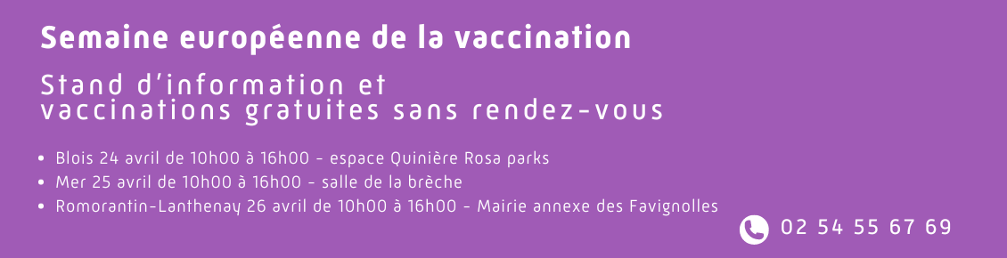 semaine européenne de la vaccination du 22 au 28 avril 2024